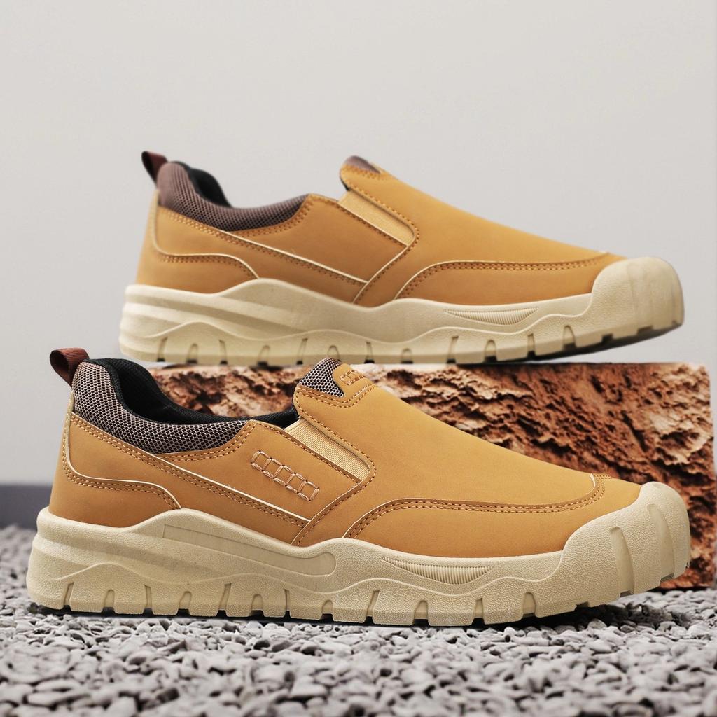 Classic Outdoor Hiking Men's Sneakers Trekking Shoes Slip-On Loafers Non-Slip Hard Grip Trail Walking Camping Casual Men Shoes