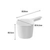 Yamazaki Jitsugyo 3607 Magnetic Hand Pail White Approx. W16.5 x D28 x H13 cm Tower Hand Pail Floating Storage Wall Storage