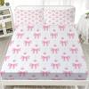 Bowknot Personalized Fitted Sheet Set Bowknot Personalized Bedding Set Comfortable Skin Friendly Cute Style 120x220cm