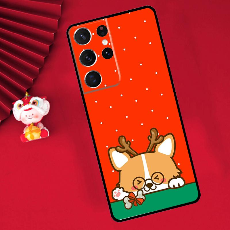 Cute Cartoon Corgi Case For Samsung Galaxy S25 S26 Ultra S21 S22 S20 S23 S24 Ultra Plus S10 S25 FE Cover Funda