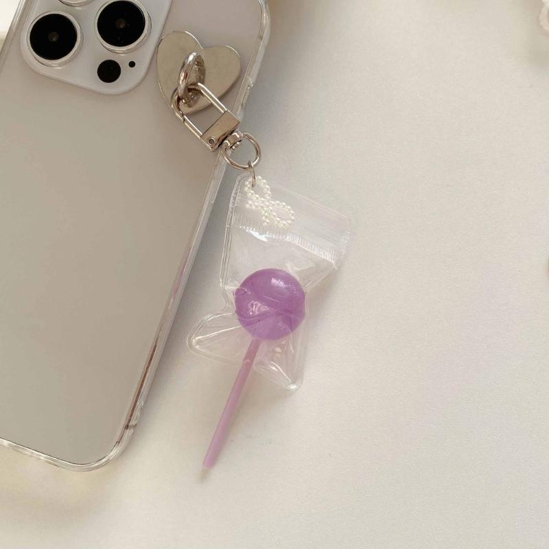 Fashionable Charm Phone Chain Accessory with Elegant Designs and Vibranting Color Portable Keychain Charm Pendant