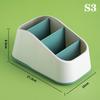 Remote Control Holder 4 Slot Desktop Storage Box Trapezoidal Basket Stationery Organizer Case Home Hotel Decor