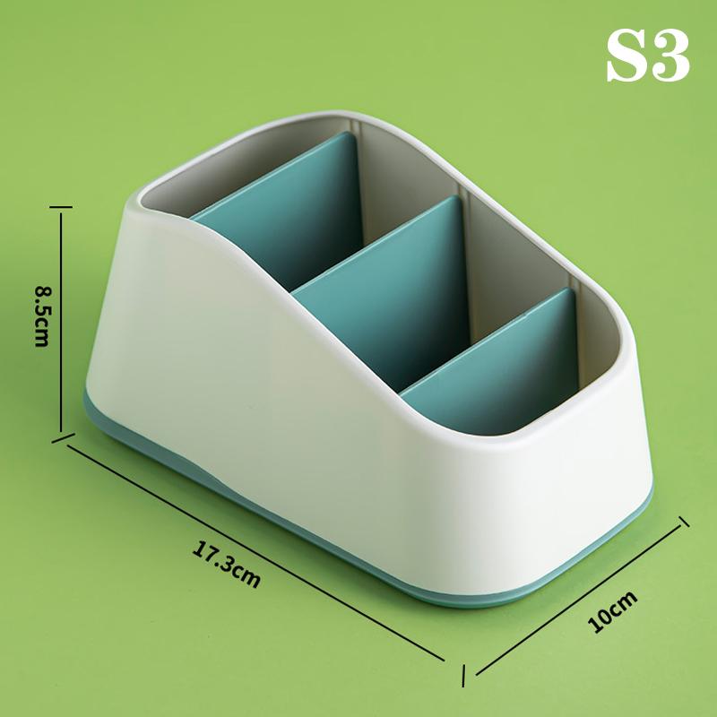 

Remote Control Holder 4 Slot Desktop Storage Box Trapezoidal Basket Stationery Organizer Case Home Hotel Decor
