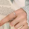 S999 Silver 2025 New Wound Flower Ring Women's Simple Exquisite Niche Plain Silver Ring
