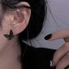 Elegant Black Butterfly Zircon Earrings: Luxury Retro Design for Women