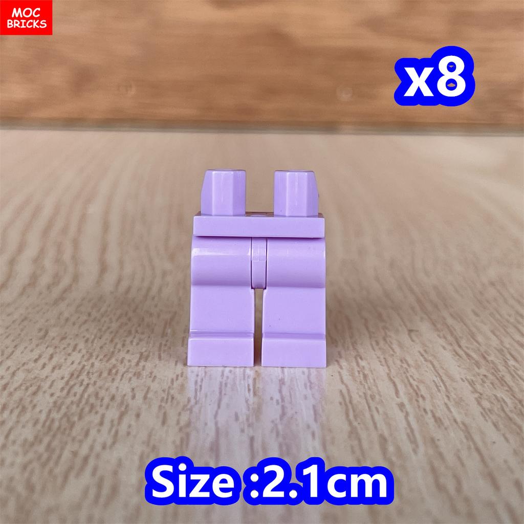 8pcs/lot MOC Bricks Blank Pants Legs Body Wear Figure Accessory Assembled Building Blocks Toy Kids Plastic Dolls