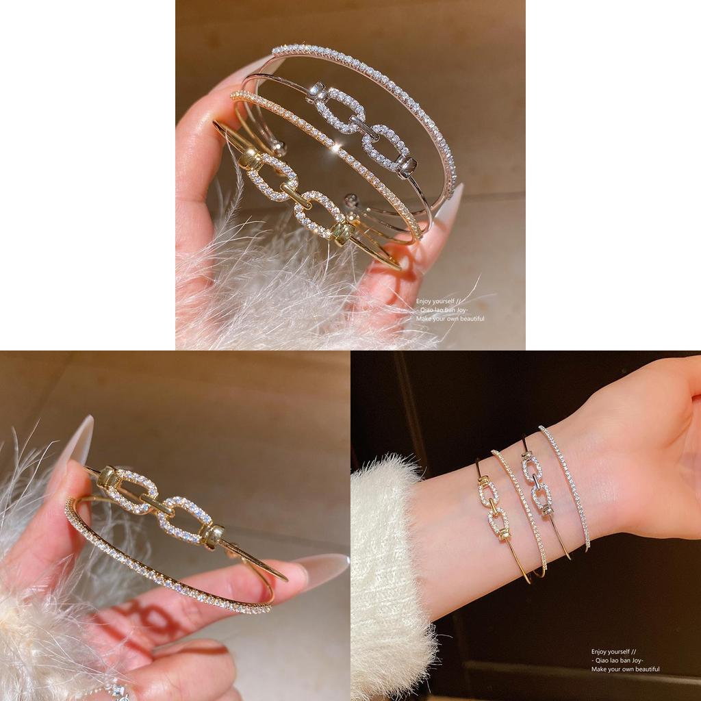 Kupfer Zirkon Doppellagiges Nasenring-Armband Mit Elegantem Design Für Modische Frauen