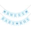 2 Pcs Pre Strung Pink Gingham Sweet Baby Girl Banner Pink Girl Baby Shower Banner Decorations for Gender Reveal Party Decor Supplies Table Wall