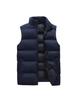 Men's Windproof Stand Collar Cotton Vest - Warm, Velvet-Lined, Casual Hong Kong Style for Autumn/Winter