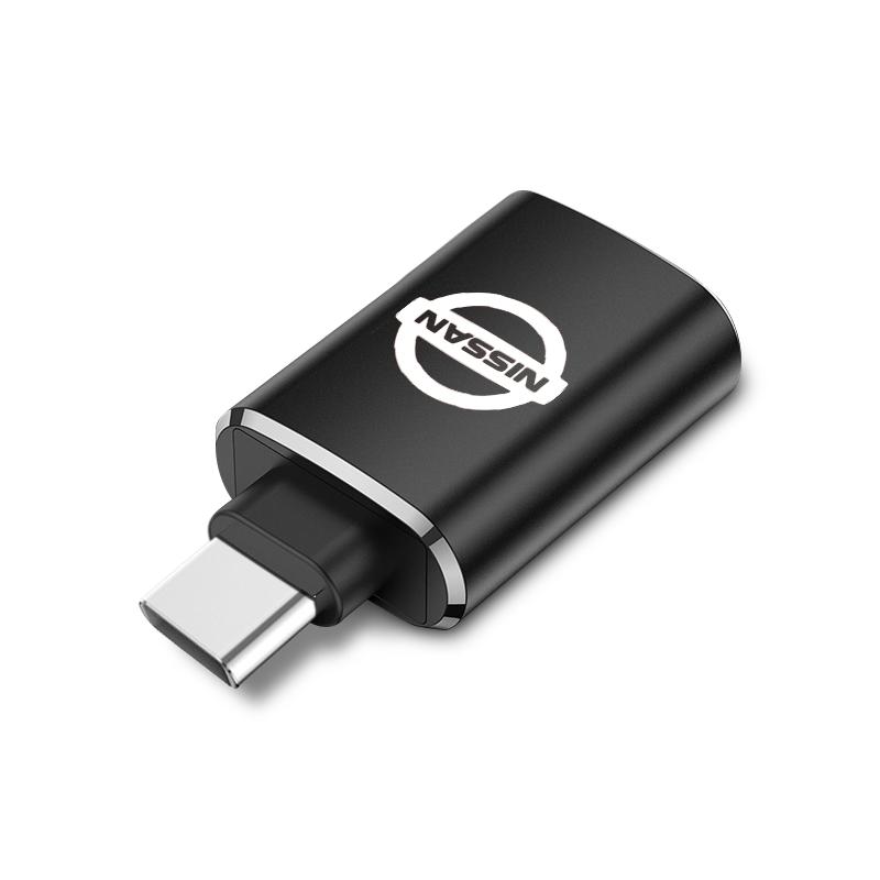 1Pcs Car Charging Adapter Type-C To USB Converter Car Accessories For Nissan Nismo Qashqai X J10 Trail Tiida Juke Teana Pulsar Altima