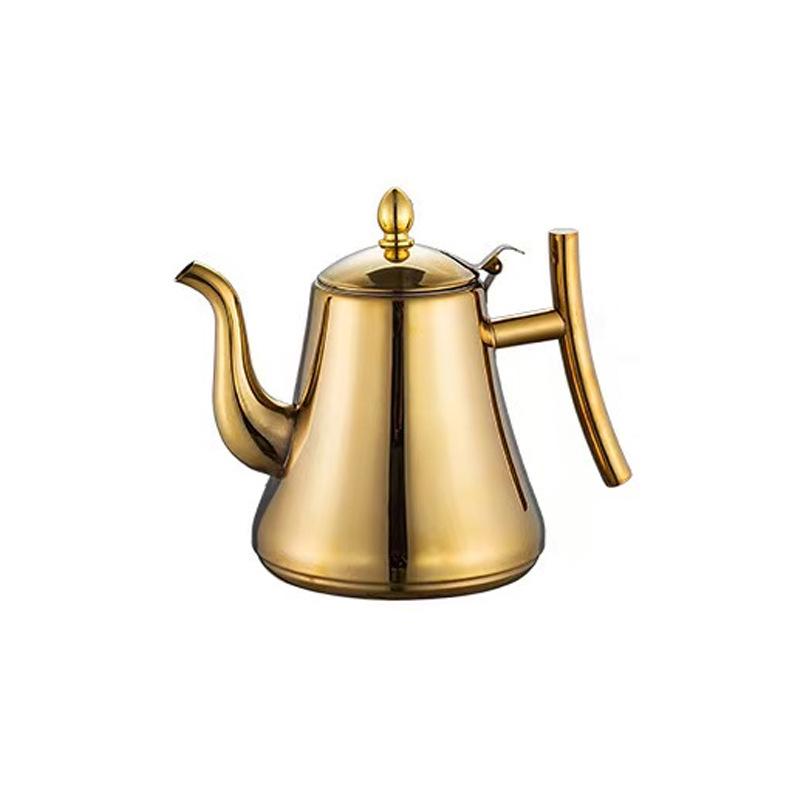 Large Capacity Stainless Steel Teapot with Handle and Filter for Hotel and Restaurant Use