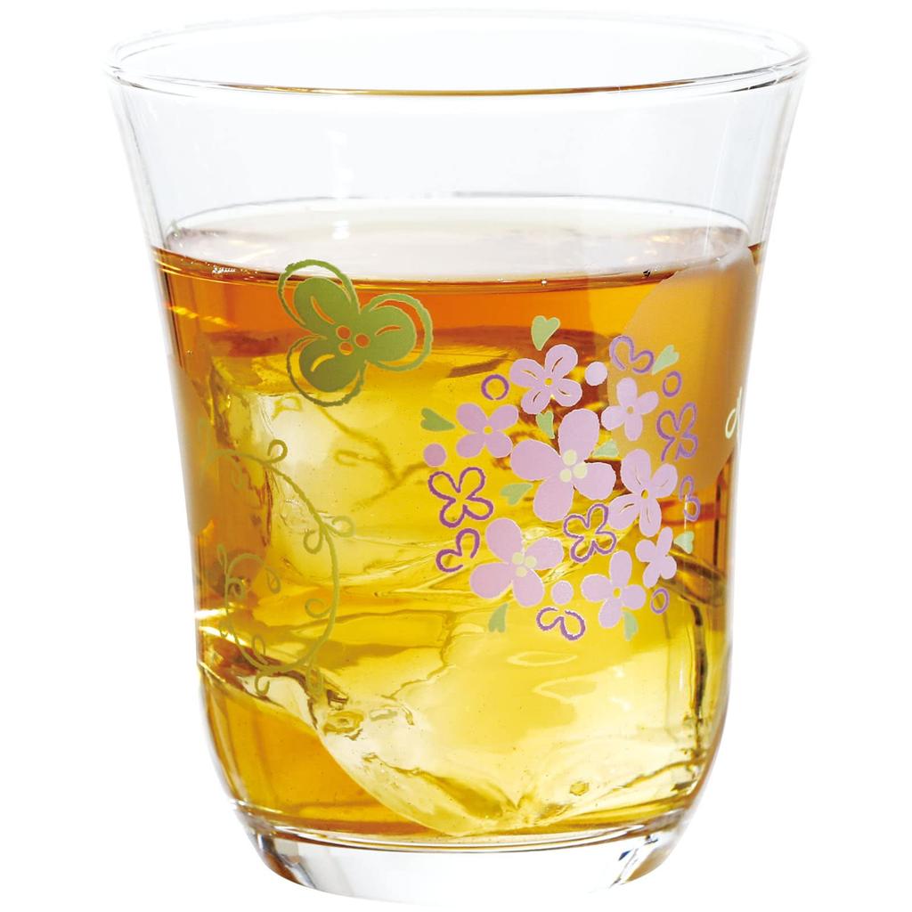 Toyo Sasaki Glass Decor Line Tumbler Set, Flower Violet, 230ml, Made in Japan, Dishwasher Safe, Glass Set, Glass Cup, G310-T295