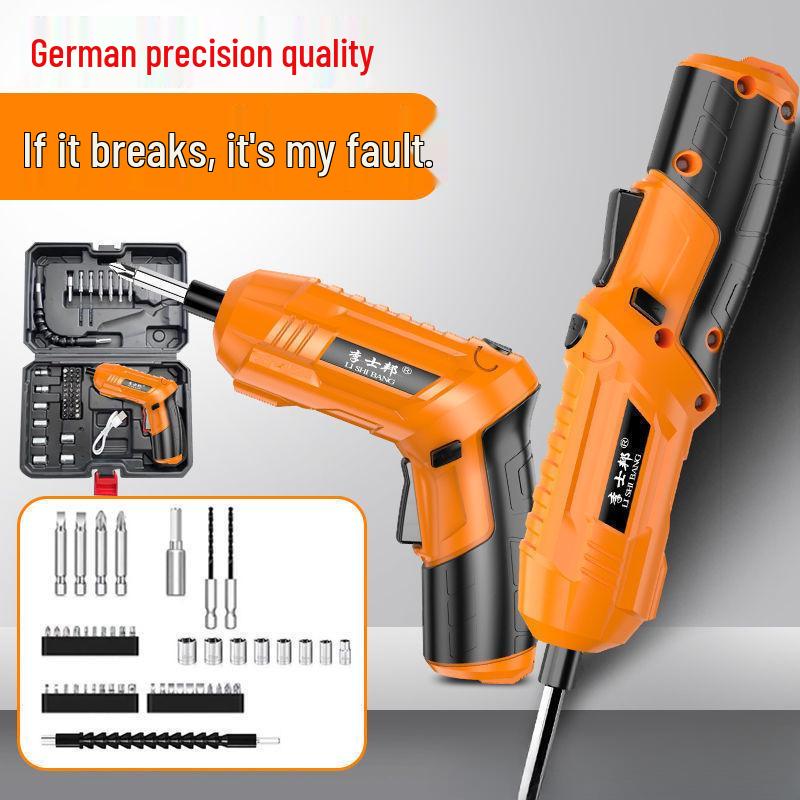 Rechargeable Multifunction Mini Electric Screwdriver with Lithium Battery for Household and Hand Drill Use.