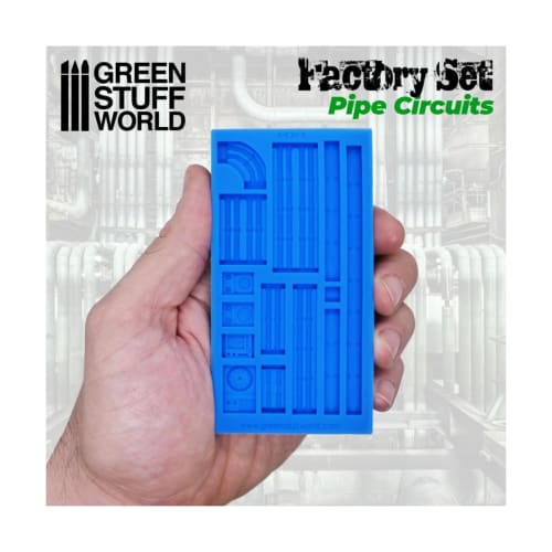Green Stuff World Assembly Pipe & Steel Column Set, Silicone Mold, Miniature Tool, GSWD-2105
