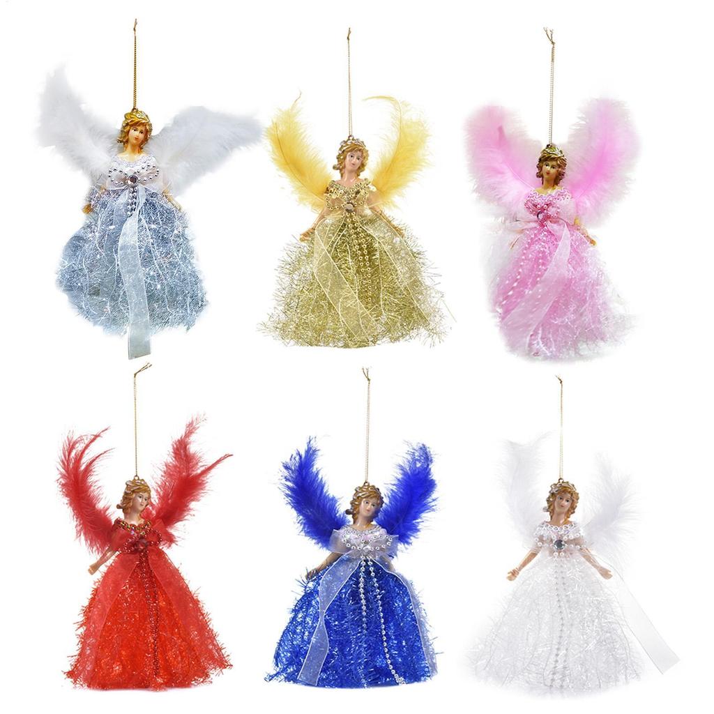 1PC Angel Ornaments For Christmas Tree Angel Christmas Ornaments Cute Pendant For Youth Adult Nursery Holiday Backyard Front