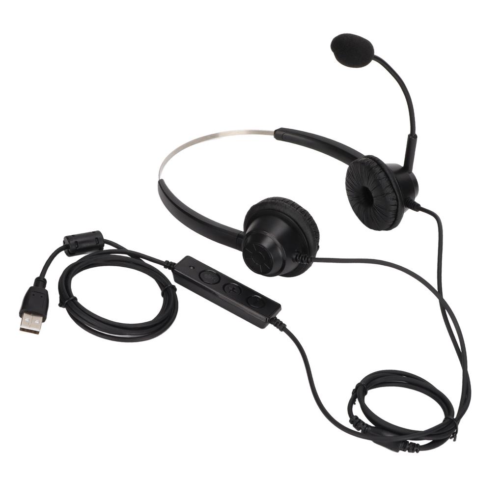 H360DUSB1 Binaurales USB-Business-Headset mit einstellbarer Lautsprecherlautstärke und Mikrofon-Stummschaltung