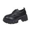 Fashion Spring New Thick Heel Shoes Women's Fashion Round Head Deep Mouth Front Strap Thick Sole Anti-slip Wear-resistant Single Shoes