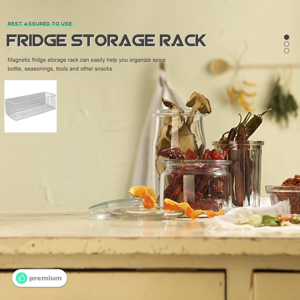 Wire Mesh Magnetic Storage Basket Trash Container Desk Tray Office Organizer for Refrigerator Microwave Oven Magnetic Surface Kitchen Office White