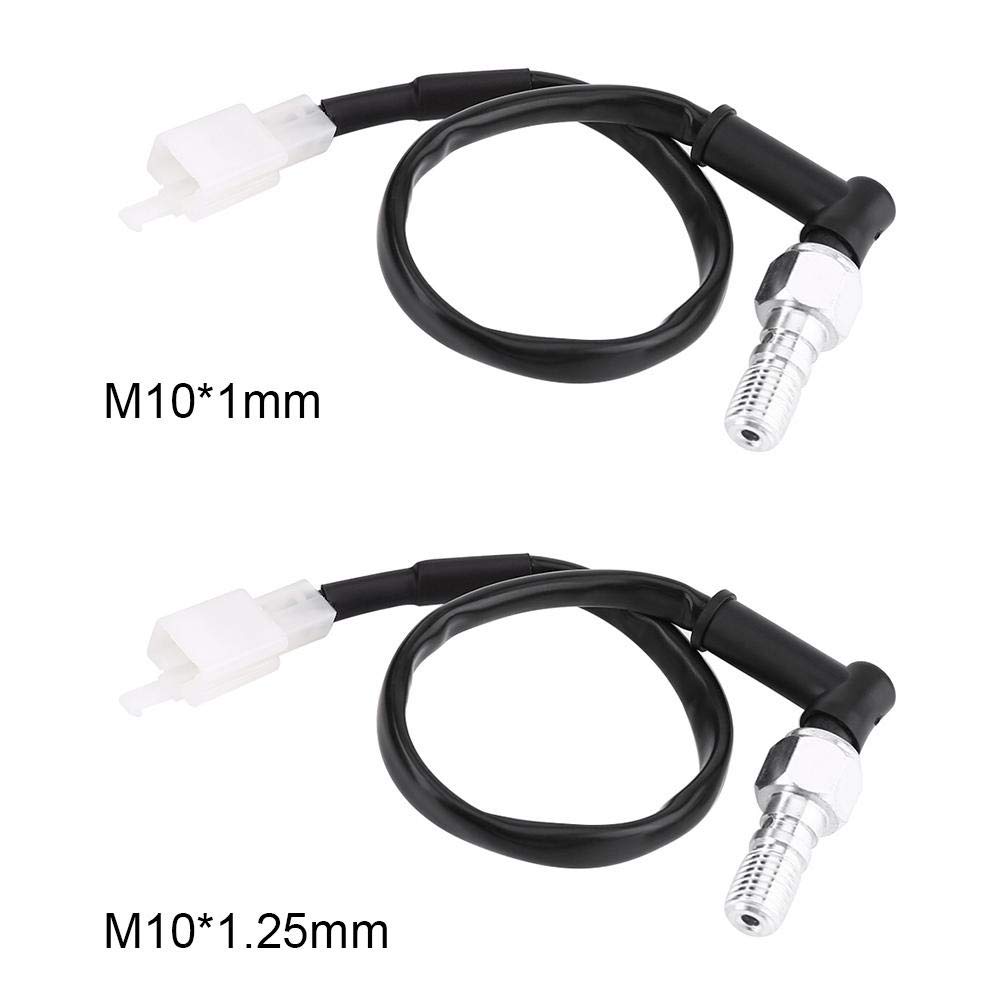 Atyhao Single Hydraulic Brake Switch Motorcycle Hydraulic Brake Switch Banjo Bolt Pressure Switch Curved