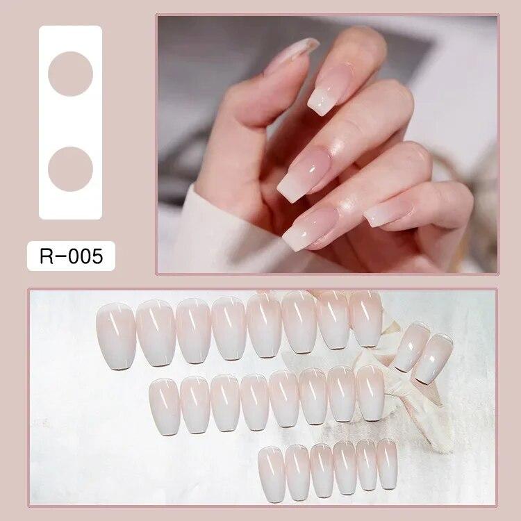 

Накладные черные ногти, длинные балетные многоразовые клейкие акриловые накладные ногти, темные акриловые искусственные накладные ногти, 24 шт.