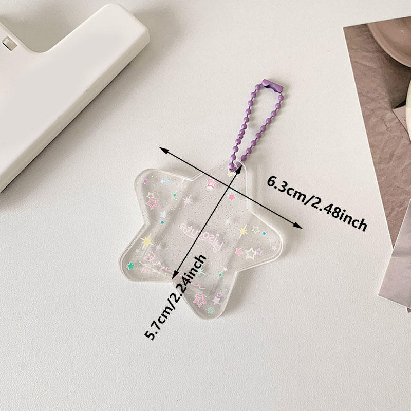 Mini Acrylic Photo Case for 1 inch Photo Cute Star Photo Card Case  Card Brick Idol Photocard Holder Goo Card Supplies