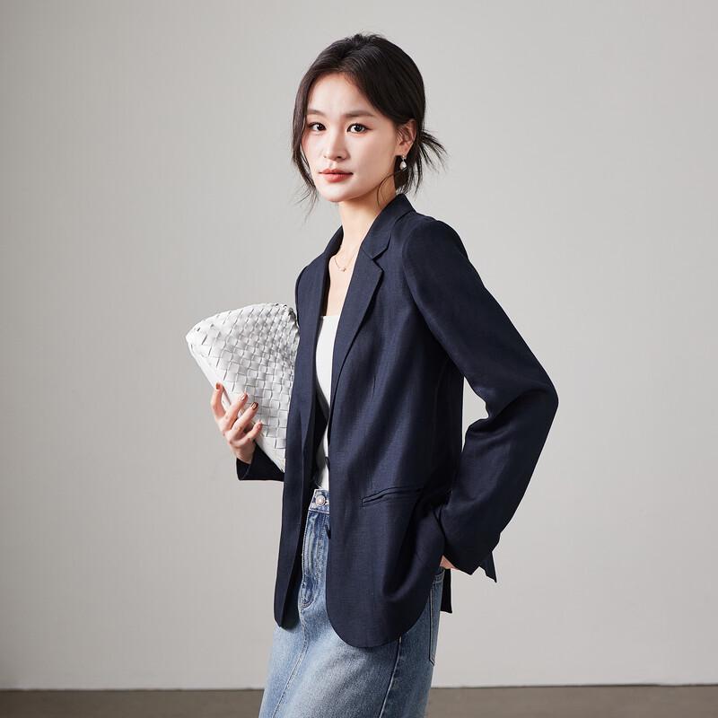 SOFSIL Women s Pure Color Blazer Jacket L