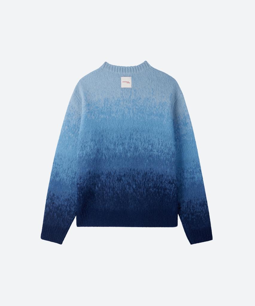 MOONSUN M.C Unisex, Gradation Hairy Knit / Blue