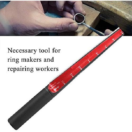 Zerone Wax Ring Sizer, Wax Ring Sizer Finger Stick Ruler Jewelry Size Mandrel Tool for Enlarging The Hole Diameter of Wax Rings to The Correct Finger