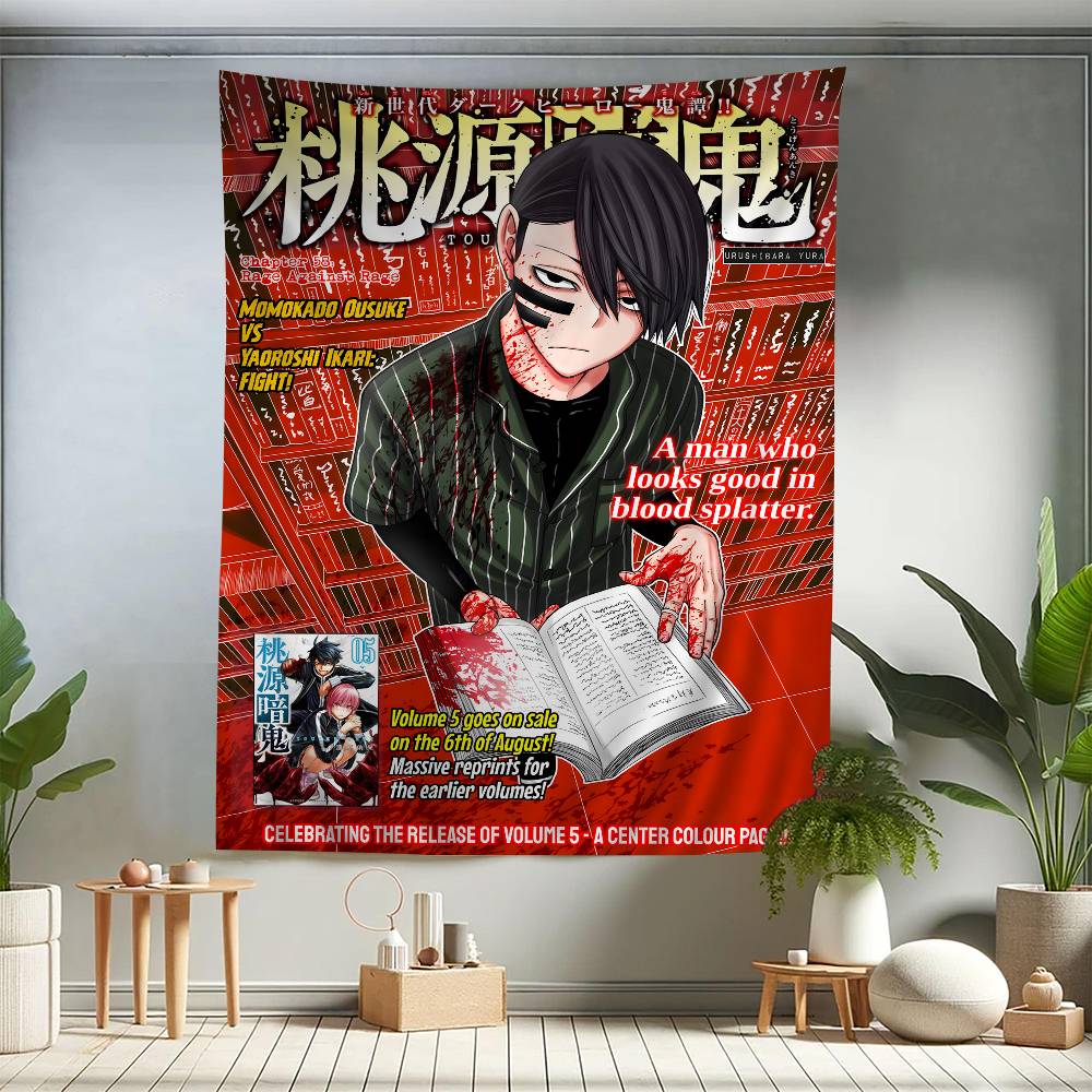 Hot Anime TTougen AAnki DIY Wall Tapestry Art Science Fiction Room Home Decor Wall Art Decor