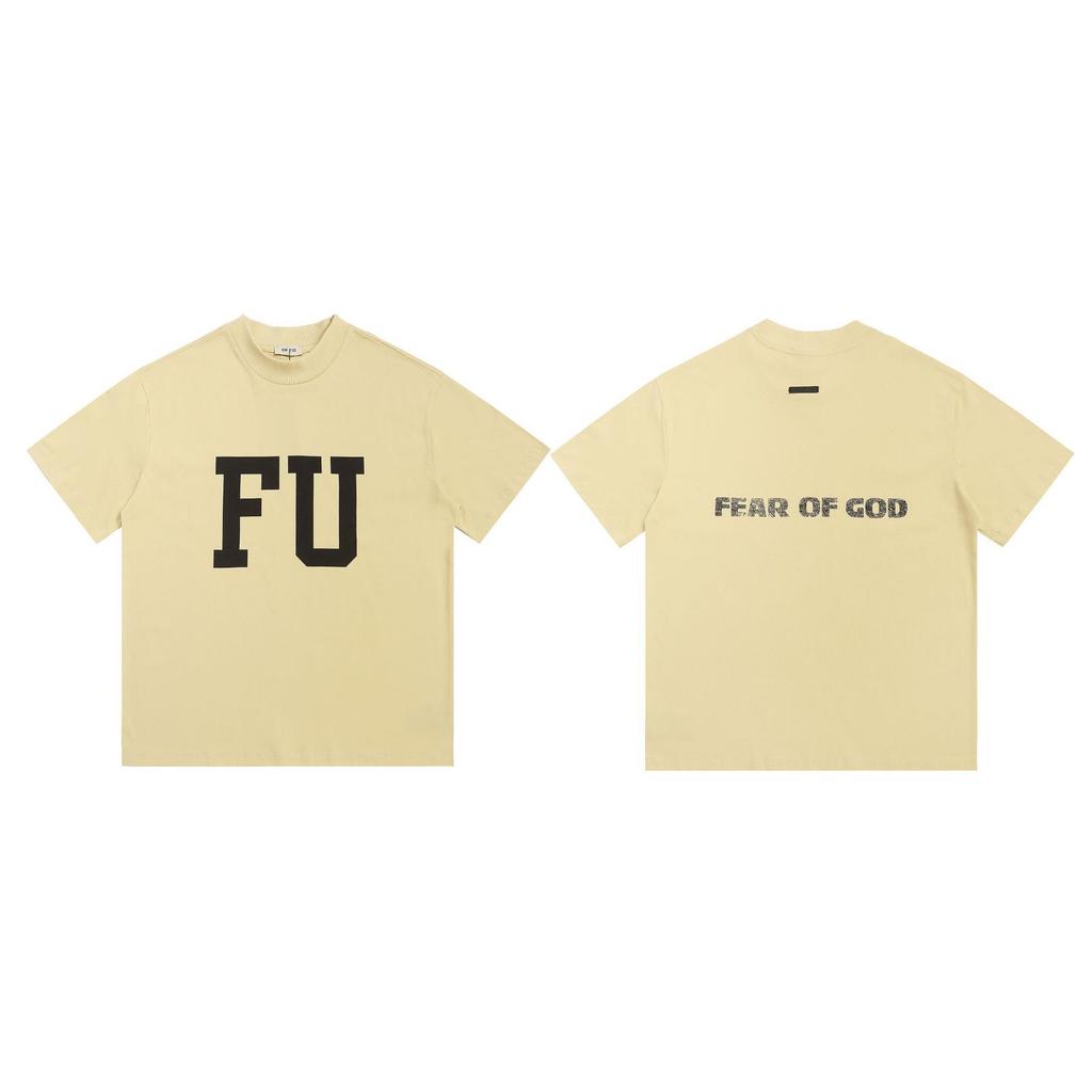 Cross-border foreign trade European and American trendy brand summer ESSENTIALS printing short-sleeved men's and women's round neck loose leisure