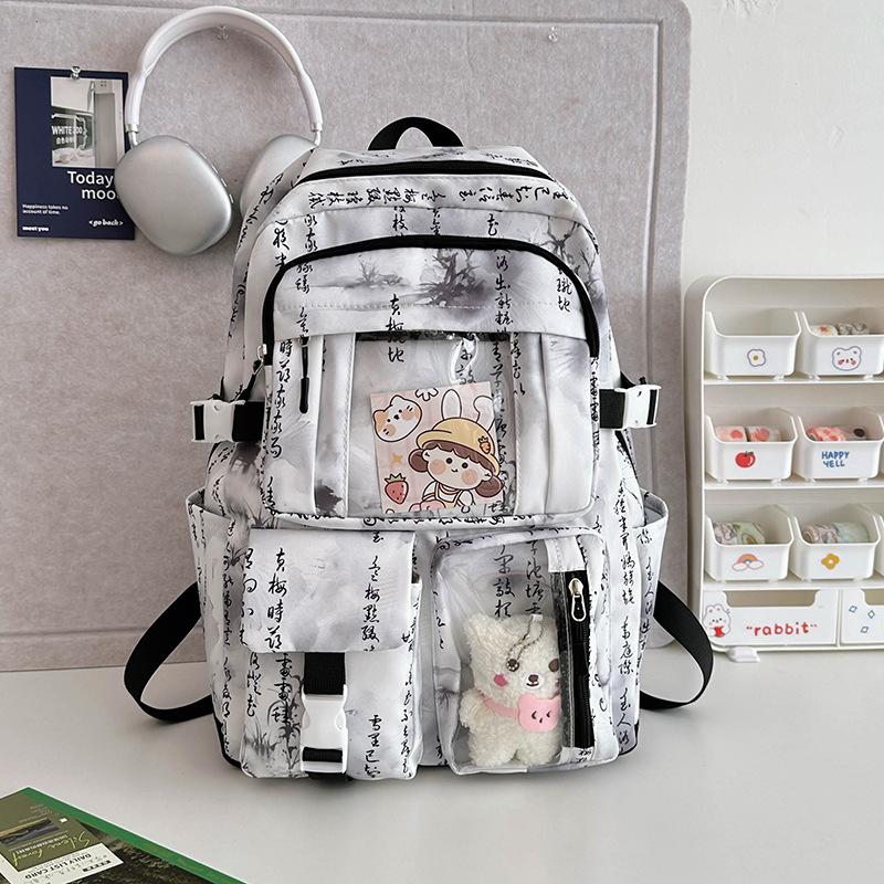 School bag female large capacity student backpack junior high school girl high school student casual computer backpack