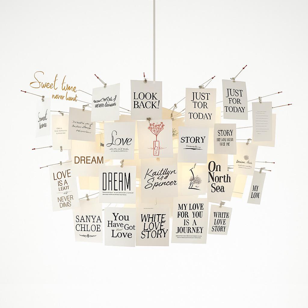 2022 ZettelDIY Photo Album Chandelier: Creative Designer Lighting for Living Room and Bedroom