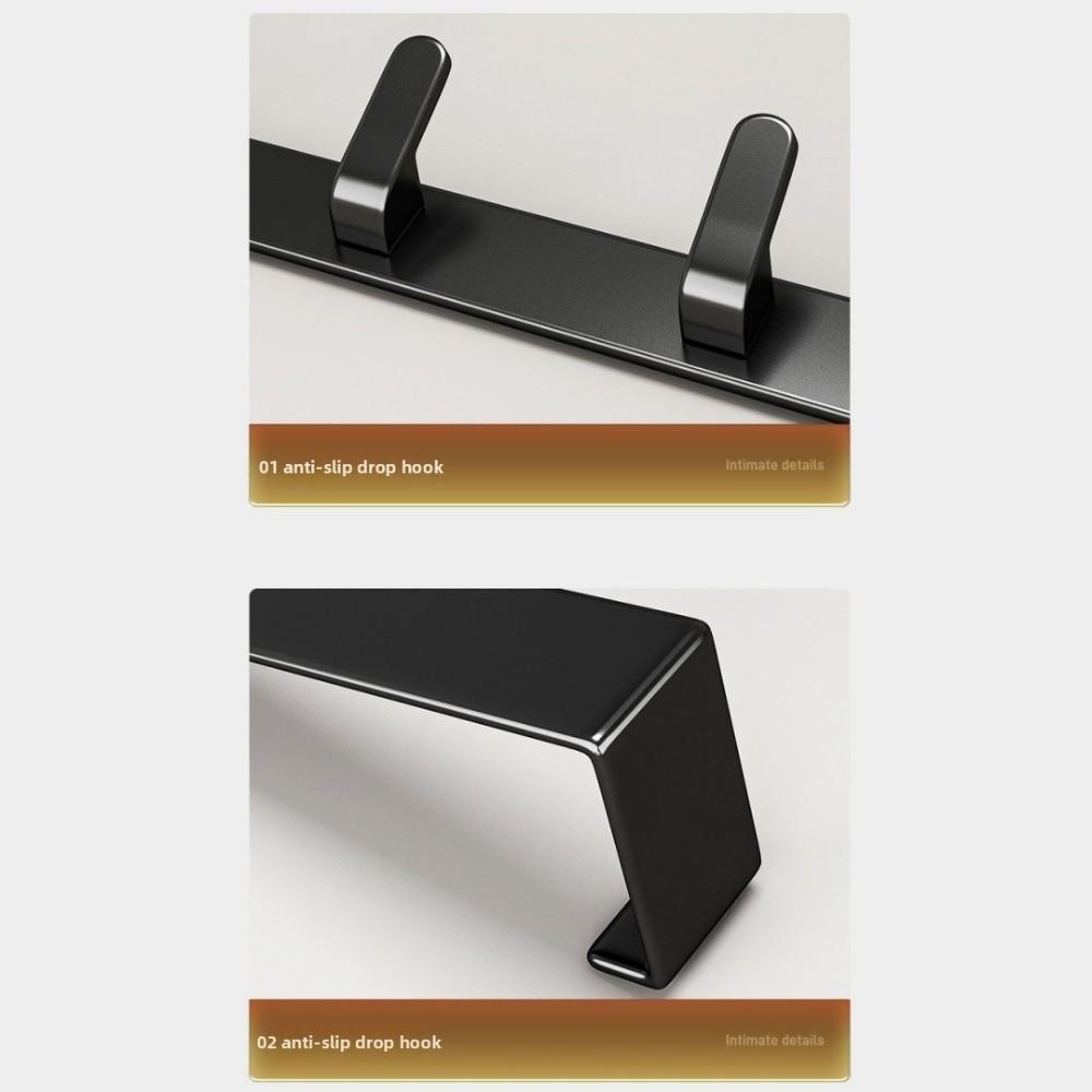 Aluminum Alloy Coat Hat Rack 5/6 Hooks Behind Door Hook Durable Clothes Hanging Rack  Home Gadgets