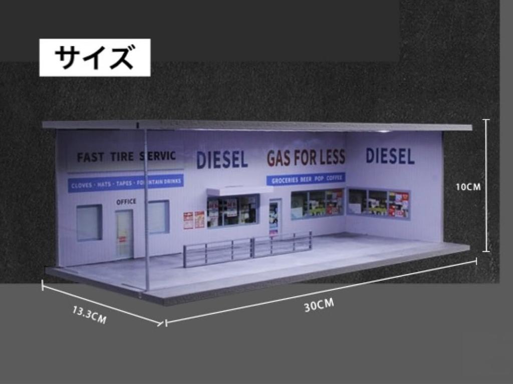 Moreart 1/64 Scale Garage Parking Lot Japanese Streetscape Diorama MO914400 Pit Model (Blue) [Parallel Import]