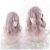 Pastel Pink Wavy Lolita Wig Wigs Facial Hair
