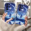 Phone Case: 2D Flat Samsung Galaxy A34 A35 M05 M06 S20 S22 S21 FE Plus 5G Protective Case, Couple Style, Silver Little Bear, Christmas and Halloween G