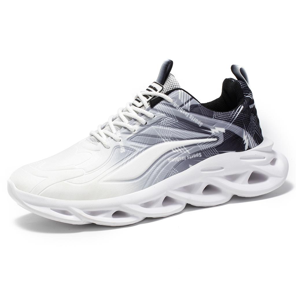 Herren Laufschuhe Bequem Dicksohlig Atmungsaktiv Rutschfest Lässige Herrenschuhe Leicht Weich Mesh Schnürschuhe Sportschuhe Herren