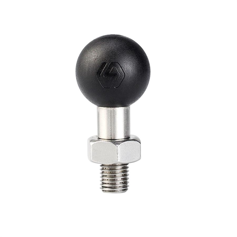 1"/25mm Ball Base M10x1.25 Male Thread Mount For Motorcycle Handlebar Adapter