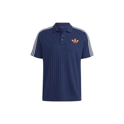 Originals SS23 Adicolor 70s Retro Series Three-Stripe Colorblock Logo Polo Shirt Men Tops Navy IP6975