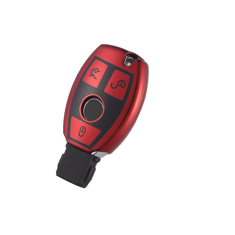 

Mercedes TPU Soft Rubber Key Case for A-Class, C-Class, E-Class, GLC-Class, C200L - Car Remote Cover with Buckle