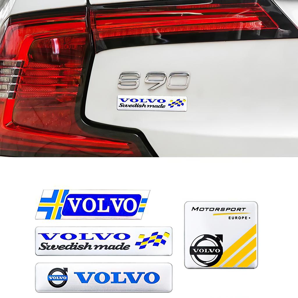 For Volvo Car Accessories 3D Aluminum Emblem Badge Car Stickers Decal For Volvo Xc60 Xc90 V40 V60 S60 V50 V90 S80 C40 XC40 V70 X ari632