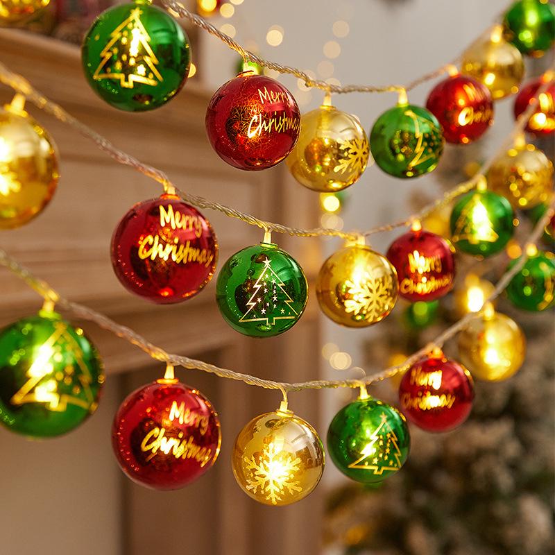 Flashing Ornament String Lights: Festive Fairy Ball Lights for Christmas Trees & Shop Windows