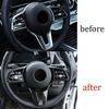 Carbon Fiber Strip Cover Trim For Benz E-Class Steering Wheel Border -