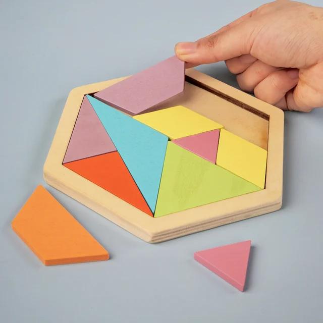 Šestihranné mimozemské šachy Tangram Puzzle Brainstorming 11dílné blokové puzzle Puzzle Klasické puzzle dětské hračky