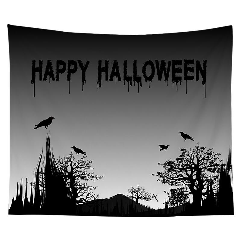 Home Decor Halloween Skull Pumpkin Tapestry Wall Tapestry Hippie Tapestry Dorm Decor Blanket 230x180cm