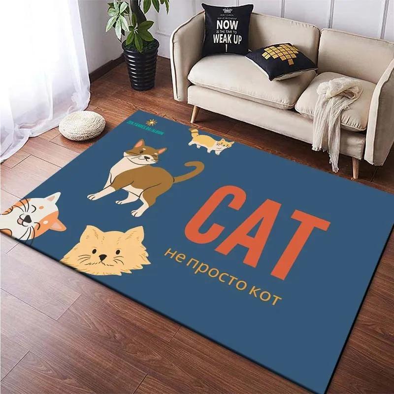 Pet Cat Personalized Print Floor Mats Door Front Decoration Home Living Room Floor Mats