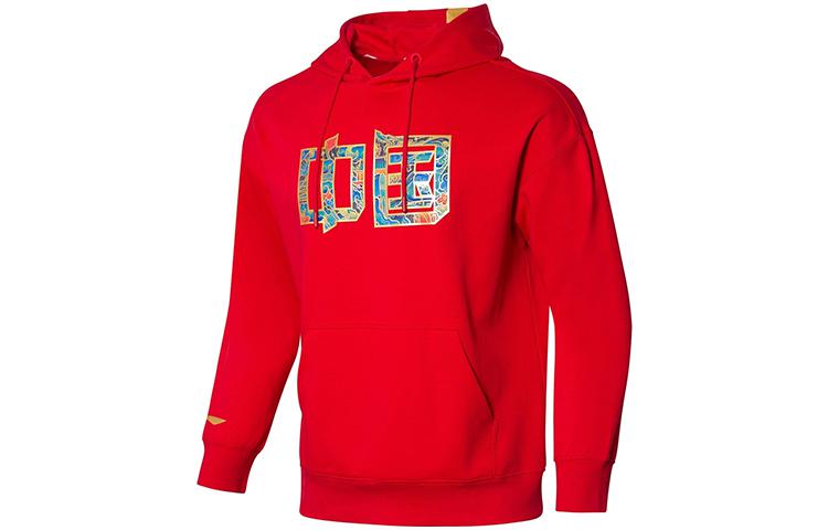 Коллекция настольного тенниса Li Ning Свитшоты Мужские Красный С капюшоном Умеренный Обычный AWDR747-2 L
