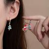 Festive Cartoon Santa Claus Stud Earrings Allergy Resistant Alloy Christmas Accessories For Kids Adults