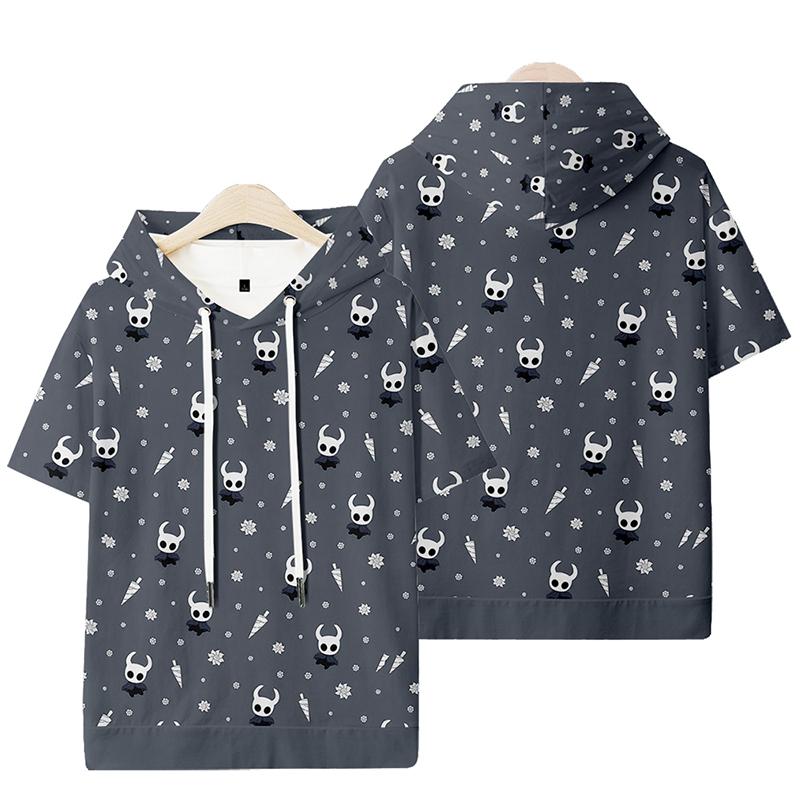 

Новая мужская модная футболка с капюшоном The Hollow Knight и короткими рукавами, летняя повседневная спортивная футболка, толстовки, одежда для мужчин