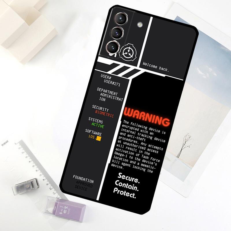 SCP Special Containment Phone Case For Samsung Galaxy S20 FE S21 S22 S23 S24 S25 Ultra S9 S10 S25 Plus S24 FE Cover